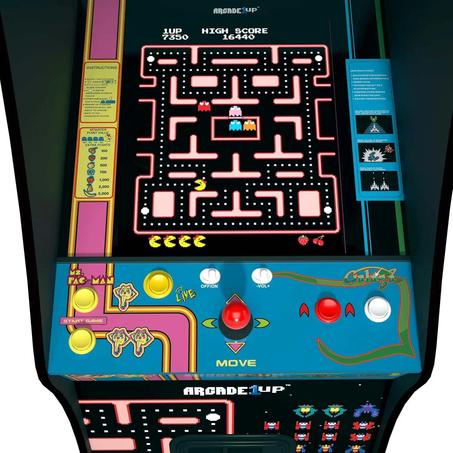 ARCADE1UP เครื่องอาร์เคดดีลักซ์ระดับ 81' สําหรับบ้าน - สูง 5 ฟุต - เกมคลาสสิก 12 เกม