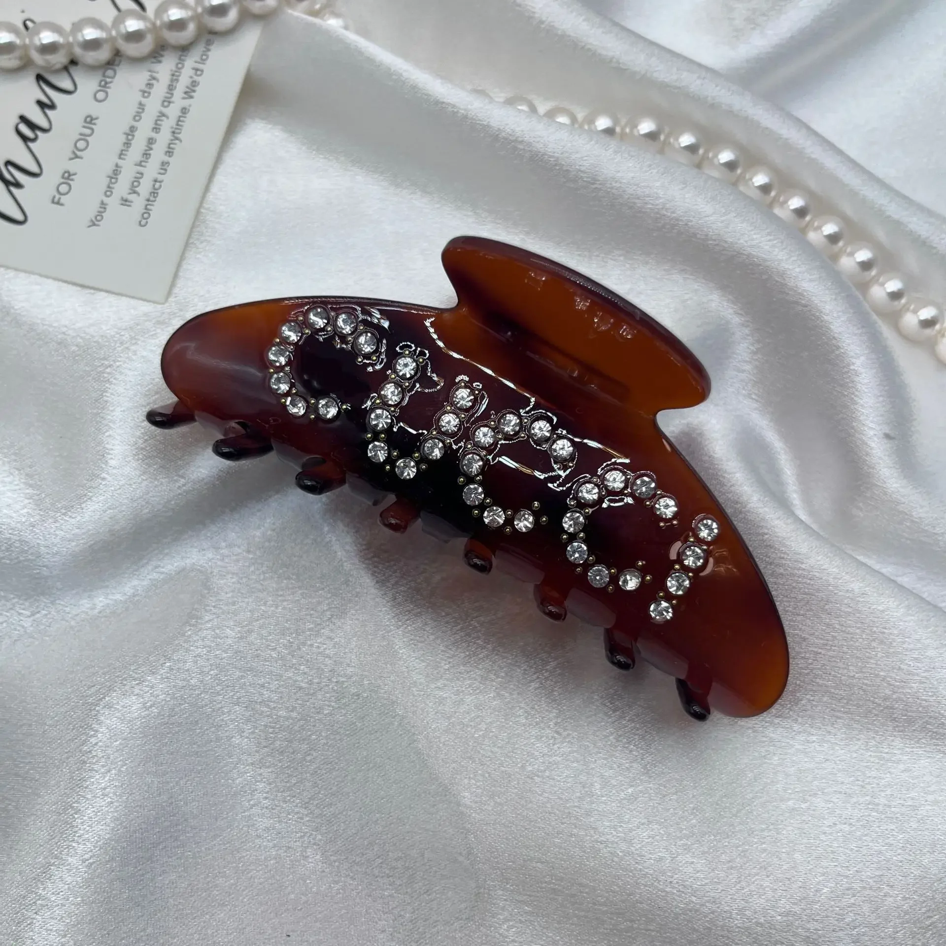 السيدات الزخرفية القرش المشبك مشبك شعر الماس جزءا لا يتجزأ من الإنجليزية إلكتروني النمط الفرنسي الفاخرة إكسسوارات الشعر أغطية الرأس