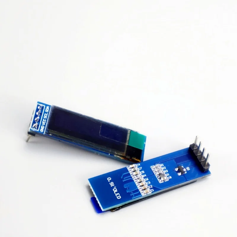 1 peça módulo de exibição iic oled 0.91 polegadas iic ssd1306 módulo de exibição oled branco/azul driver de tela iic oled dc 3.3v ~ 5v para arduino