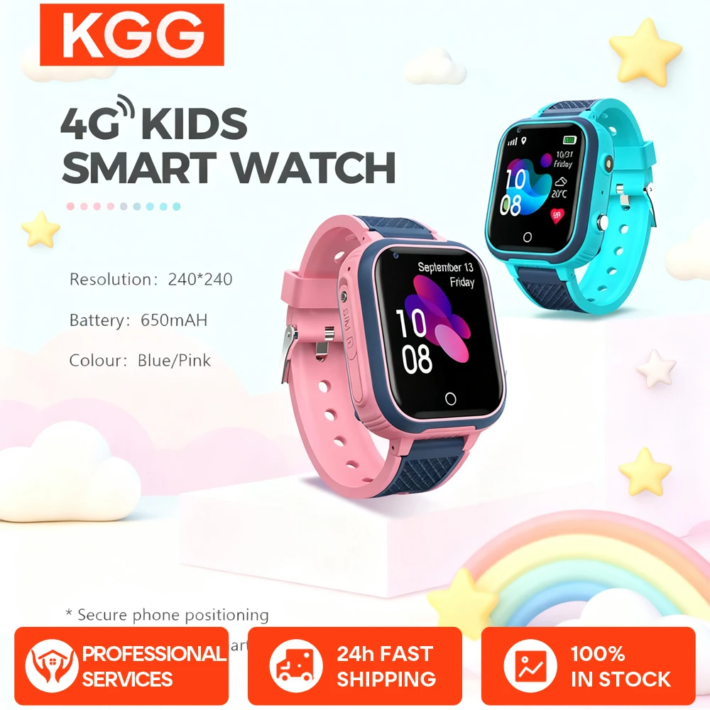 

4G Smart Watch Kids GPS Wifi Tracker Waterproof Smartwatch Video Call Phone Watch Call Back Monitor For Android ios 2G+4G