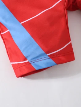 Spider Print Baby Boys Swimsuit 5 Baby Boys Color Block Round Neck Spider Pattern One-Piece Swimsuit Infant Swimwear Comfortable Spandex Polyester Blend 5