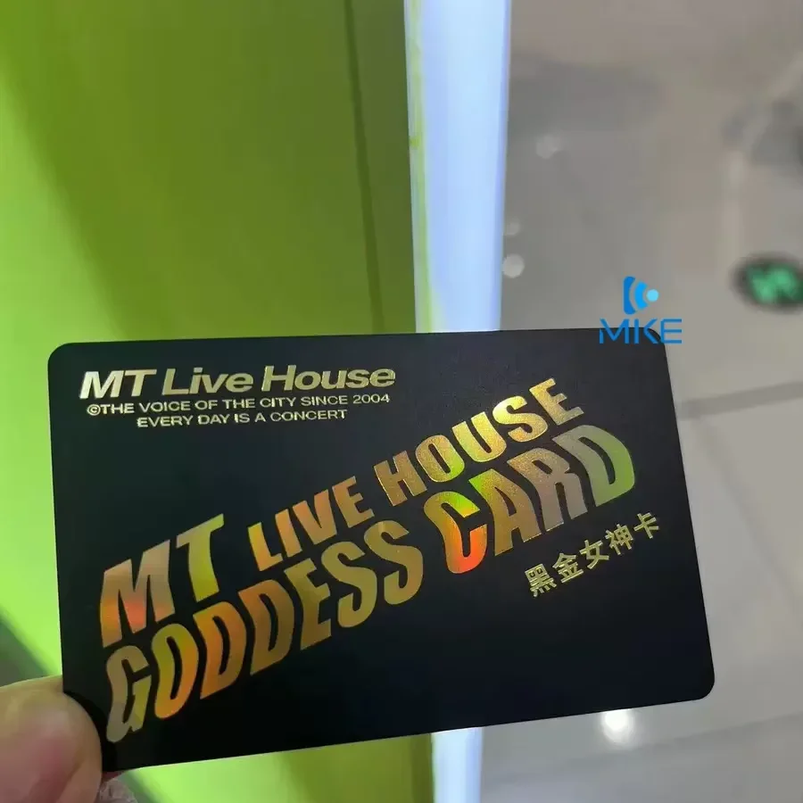 

Роскошные блестящие лазерные черные бизнес-подарочные пластиковые карты из ПВХ