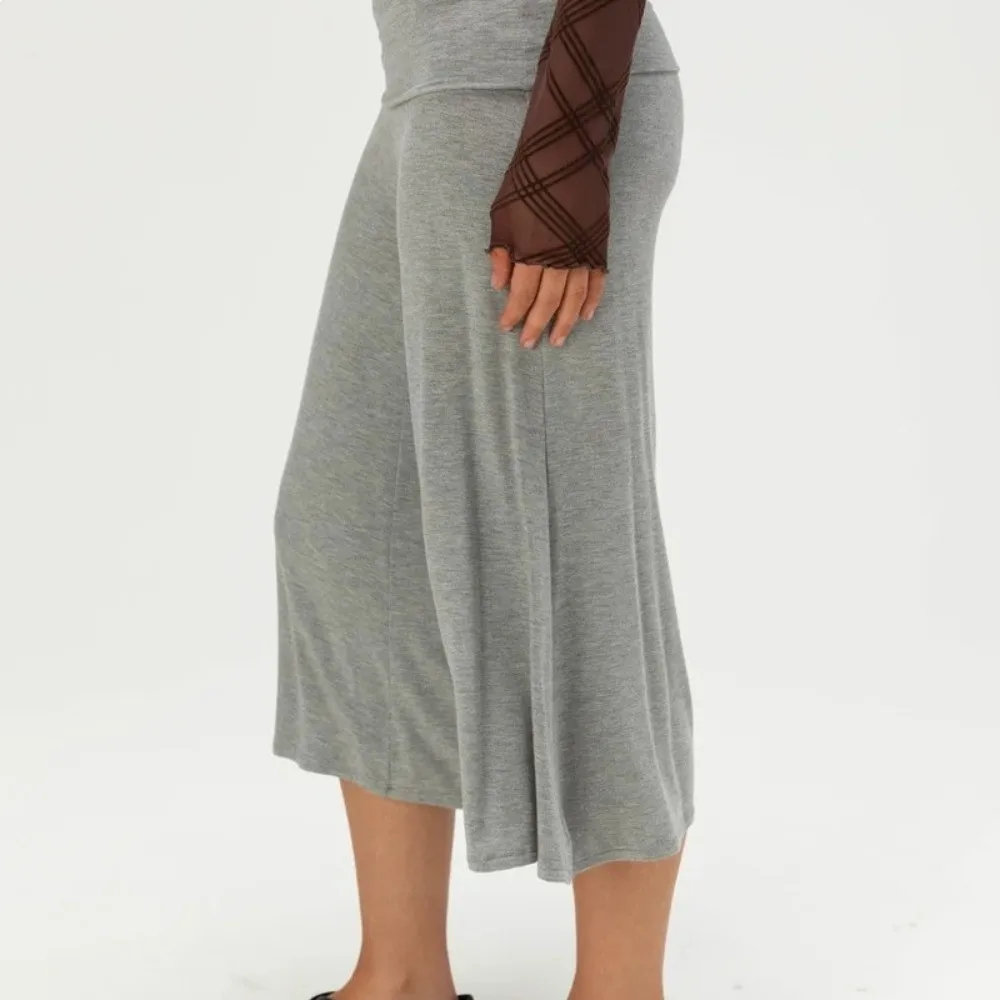 Casual Polka Dot Low Waist Capri Pants Stripe Thin Wide Leg Pants Lightweight Loose Fit Foldover Waist Pants Girls