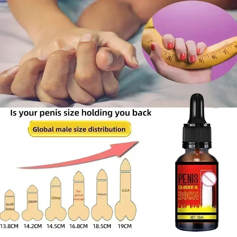 Men's Big Dick Thickening Growth Massage Penis Enlargement Oil Sexy Orgasm Delay Liquid Male Cock Erection Enhance Products Care