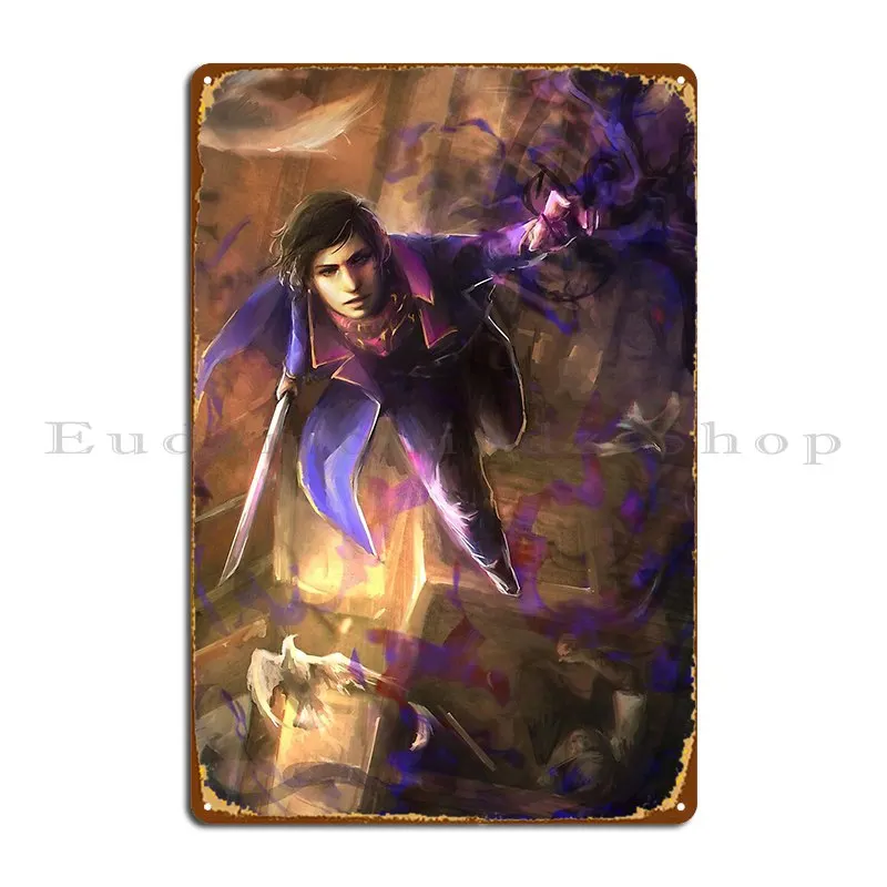 Dishonored 2, металлические вывески дальнего действия, паб, настенная пещера, дизайнерская роспись, создать жестяную вывеску, плакат