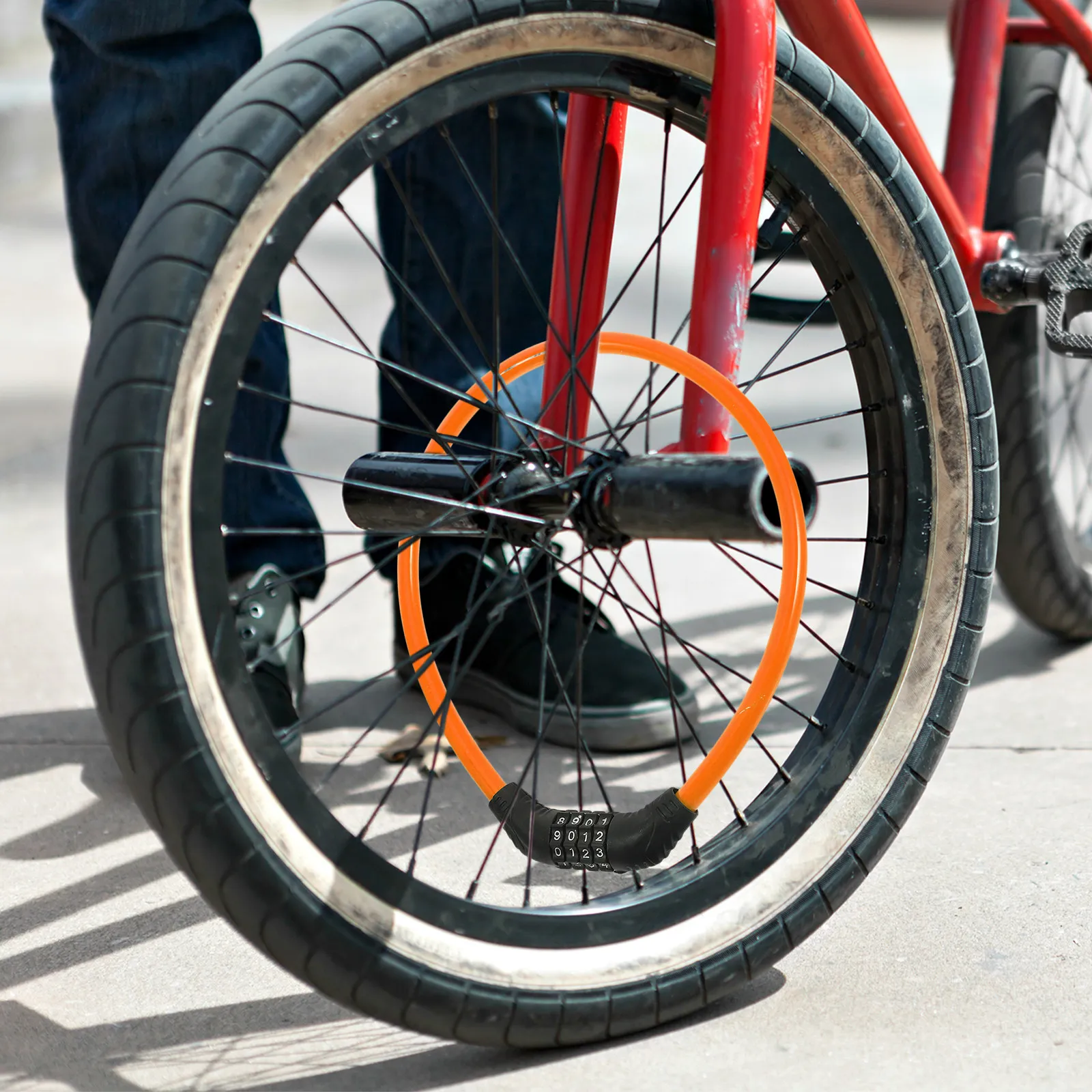 

Bicycle Lock Heavy Duty Steel Cable Lock For Bike Motorcycle Luggage Anti-Theft Security Chain Waterproof Durable