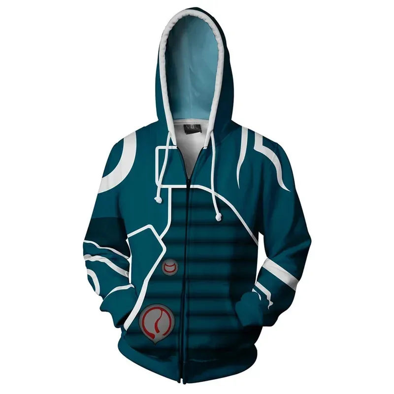 Jace Beling Sudadera con capucha de cosplay, chaqueta de disfraz impresa en 3D, sudadera con cremallera, suéter de Halloween