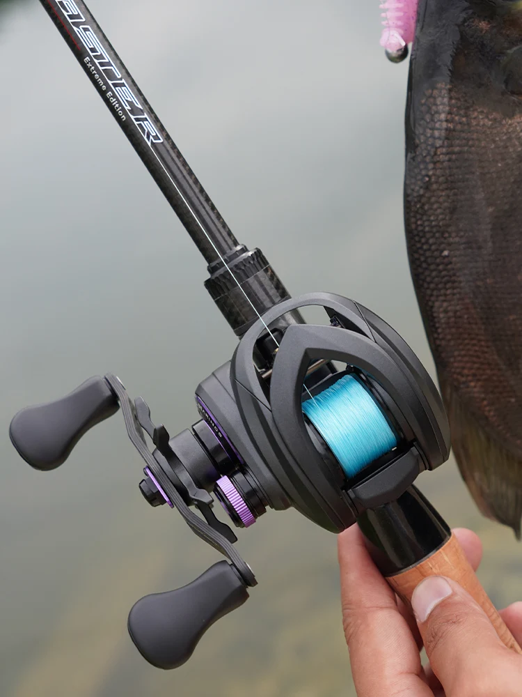 Kingdom Micro Monster Pro PRO+ Baitcasting-Angelrolle 4K/6kg Max. Bremskraft 7,6:1 Übersetzungsverhältnis 138g Ultraleichte Carbon-Angelrolle