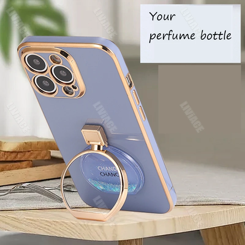 Quicksand Perfume Holder Phone Case On For Xiaomi Redmi Note 11 Pro 12 8 8t 10 9 Pro Max 7 Redmi 9 9A 9T 9C 10C 4G Stand Cover