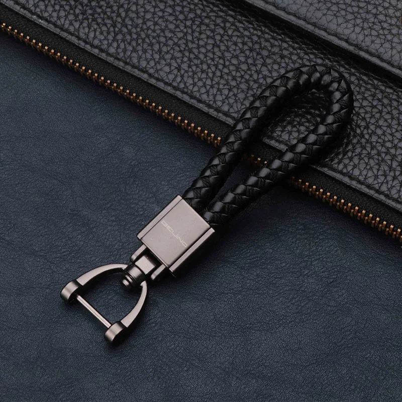 Bulk PU Leather Woven Rope keychain For BAIC Senova X25 X35 X55 X65 Beijing BJ20 EV2 EV5 BJ40 EC3 EC5 EU5 EX3 EX5 X7 Accessories