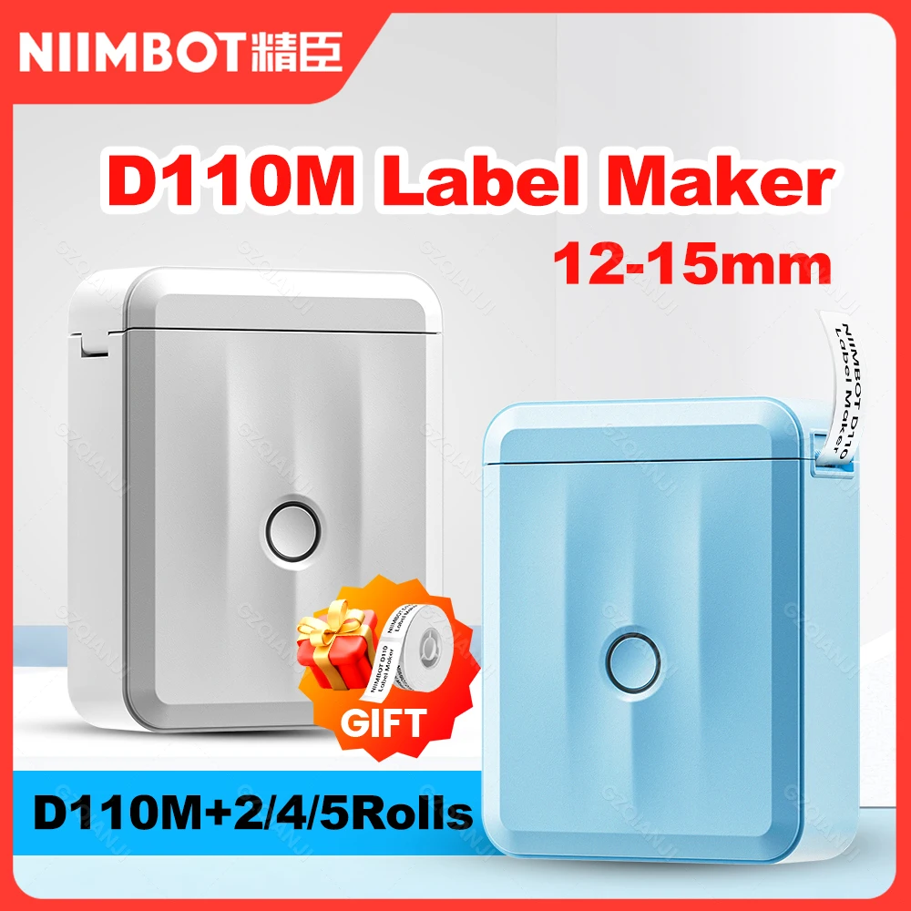 Niimbot D110M Wireless Label Printer Pocket Handheld Thermal Price Labeller with Self-Adhesive Paper Sticker Marker Home Use