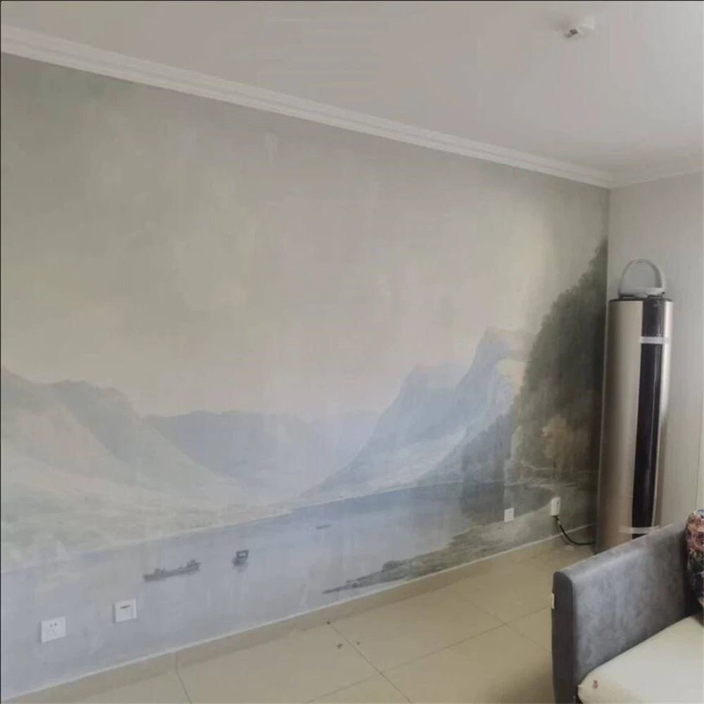 custom mountain wallpaper Bedroom background wall cloth sofa TV background wall paper landscape home decor bedroom accessories