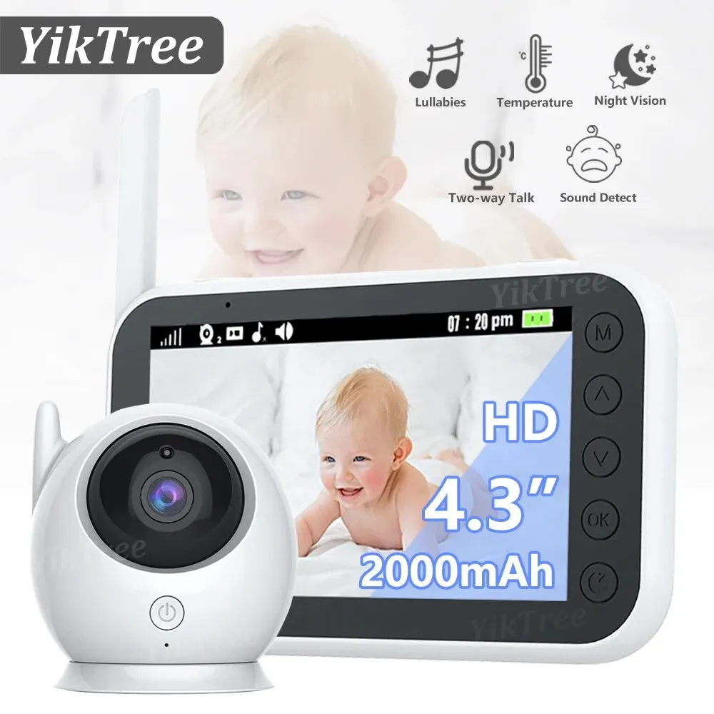 4.3 Inch Draadloze Video Babyfoon Bewaking Audiocamera Auto Nachtzicht Tweeweg Intercom Babysitter Beveiliging Nanny