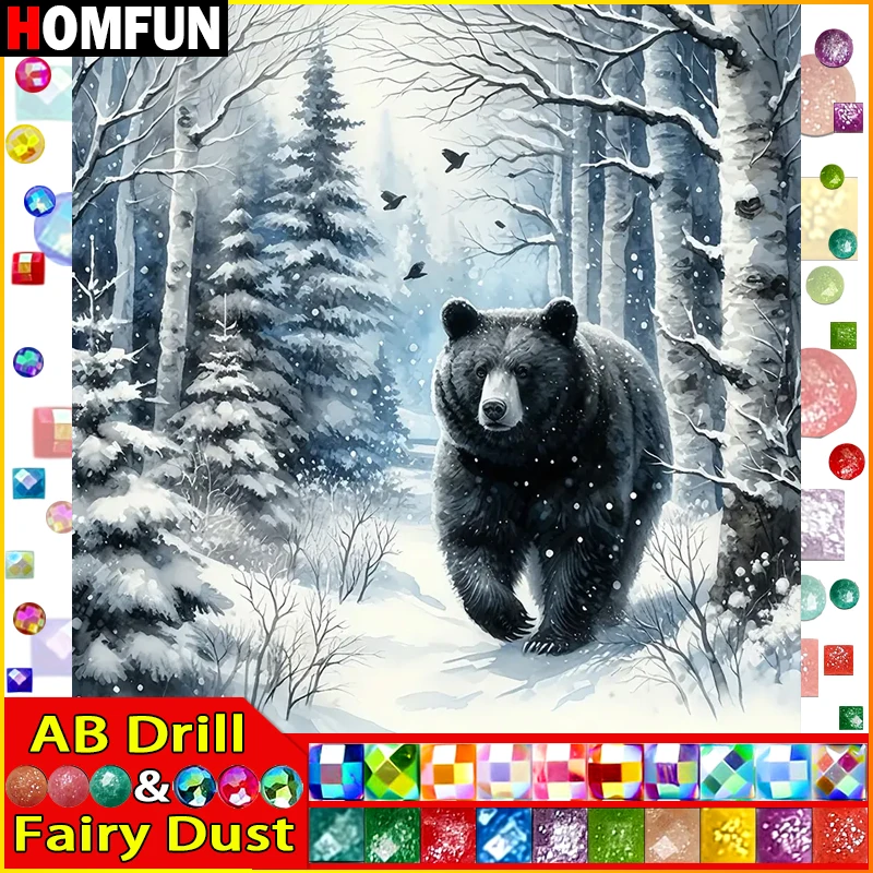 HOMFUN Fairy Dust AB Full Diamond Embroidery 