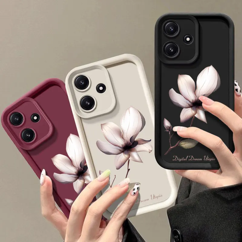 Pretty Flower Fashine Phone Case For Xiaomi 11 LITE NE 12T 14 5G POCO C61 F3 GT F4 F5 X3 X4 X5 M3 M6 Shockproof Soft Cover Coque