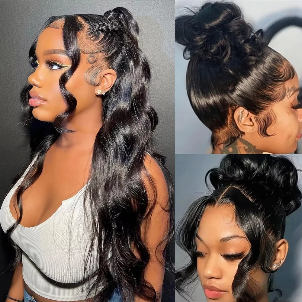 

250% 360 Full Hd Lace Wigs Body Wave Frontal Wig Human Hair Ponytail Human Hair Pre Plucked 38 40Inches Curly Wigs Glueless Wig