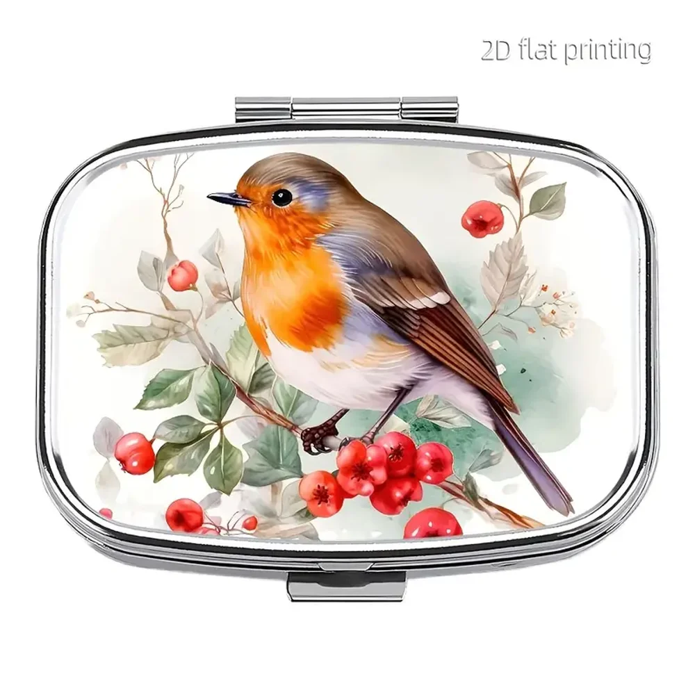 

1PC Cute Bird 2-Compartment Box, For Pills & Jewelry, Ideal Gift