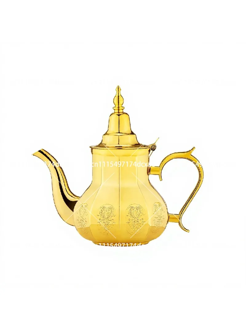 Classic Moroccan Small Teapot Thickened Pouring Kettle for Camping Middle Eastern Arabic Restaurant Tea