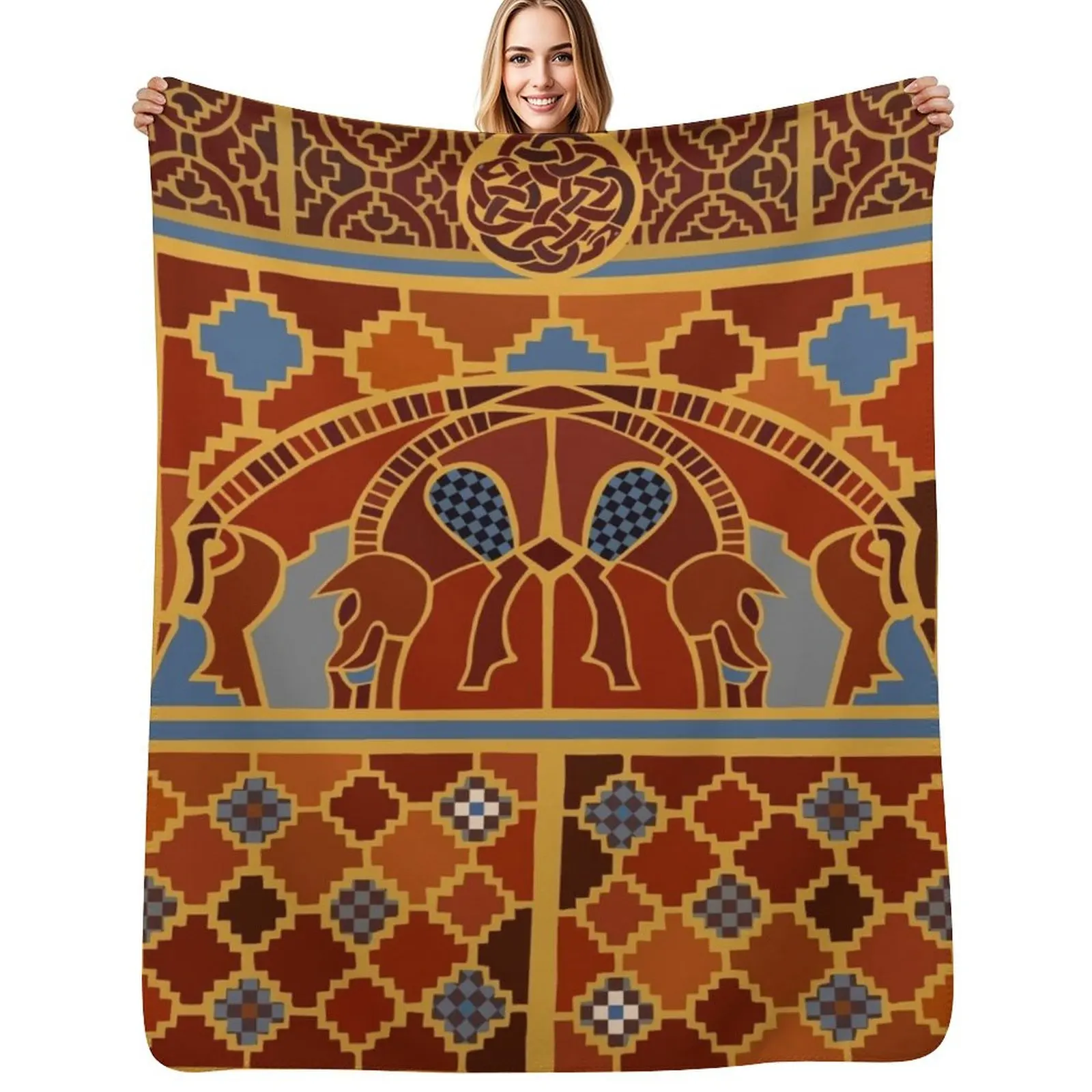 

Imagining Sutton Hoo: The Boars Throw Blanket Outdoor Soft Blanket for Picnic Beach Camping