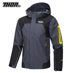 New THORSOL Cycling Jacket Men's Mountain Bike Chaqueta Ciclismo Hombre Invierno Hooded Bicycle Wear Waterproof Windbreaker Coat