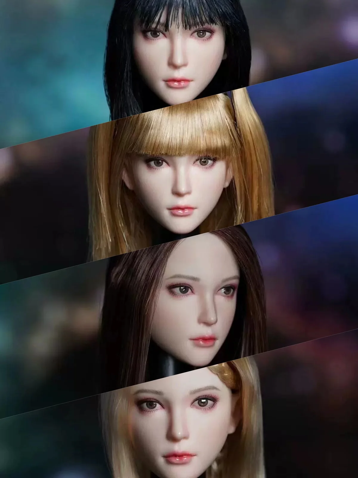 【Only Head】SUPERDUCK 1/6 Scale Female Soldier Exquisite Makeup Realistic Facial Expressions Head Sculpt Fit 12''Action Body Toys