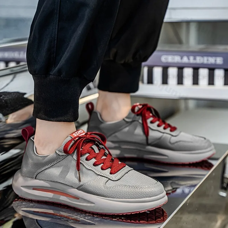 

Мужская повседневная спортивная обувь, лето 2024, универсальная модная трендовая обувь с дышащей сеткой, удобные низкие кроссовки на мягкой подошве, массивные кроссовки