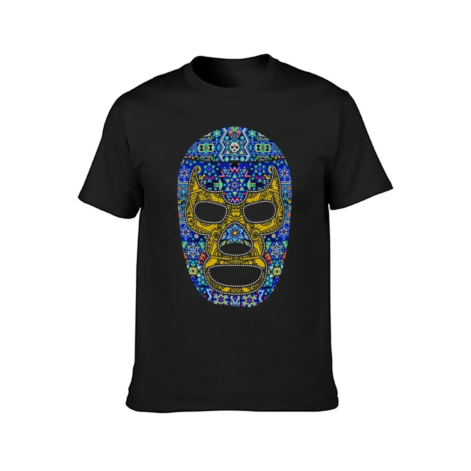 huichol luchador mexican T-Shirt customizeds graphics anime men t shirts high quality