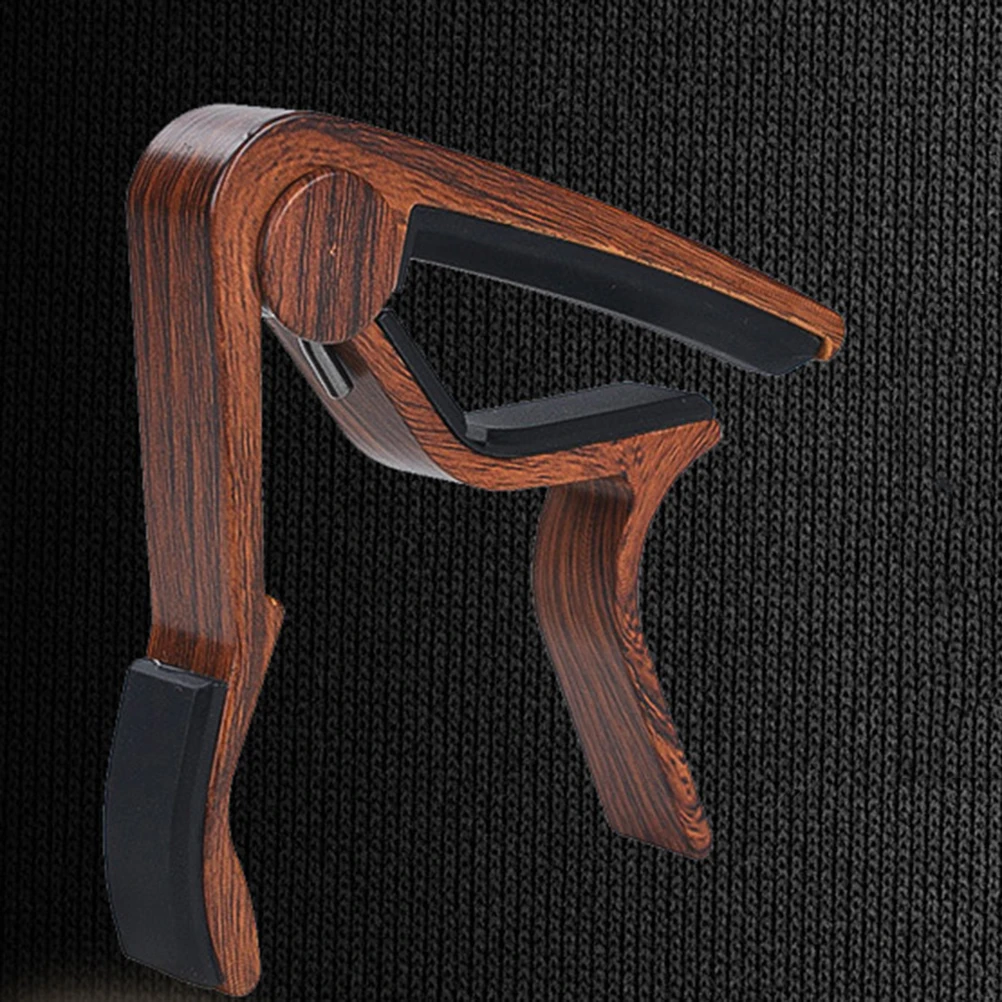 

Durable Guitar Capo Rose Wood Change Trigger for Folk Ukulele Bass Violin Easy Repositioning Guitar Capo