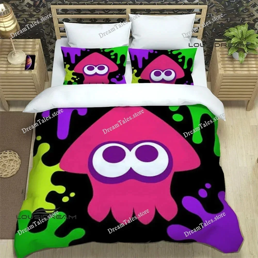 

3D Cartoon Game Splatoon Bedding Sets Exquisite Bed Supplies Set Duvet Cover Bed Comforter Set Bedding Set Luxury Birthday Gift