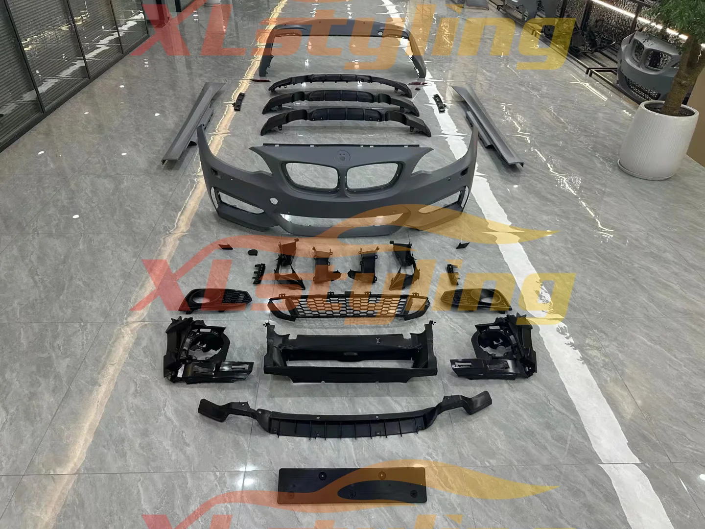 XLstyling Conversion Facelift Body Kit Для b mw F22 2 Series M-Tech M Sport Style 1:1 передний и задний бампер