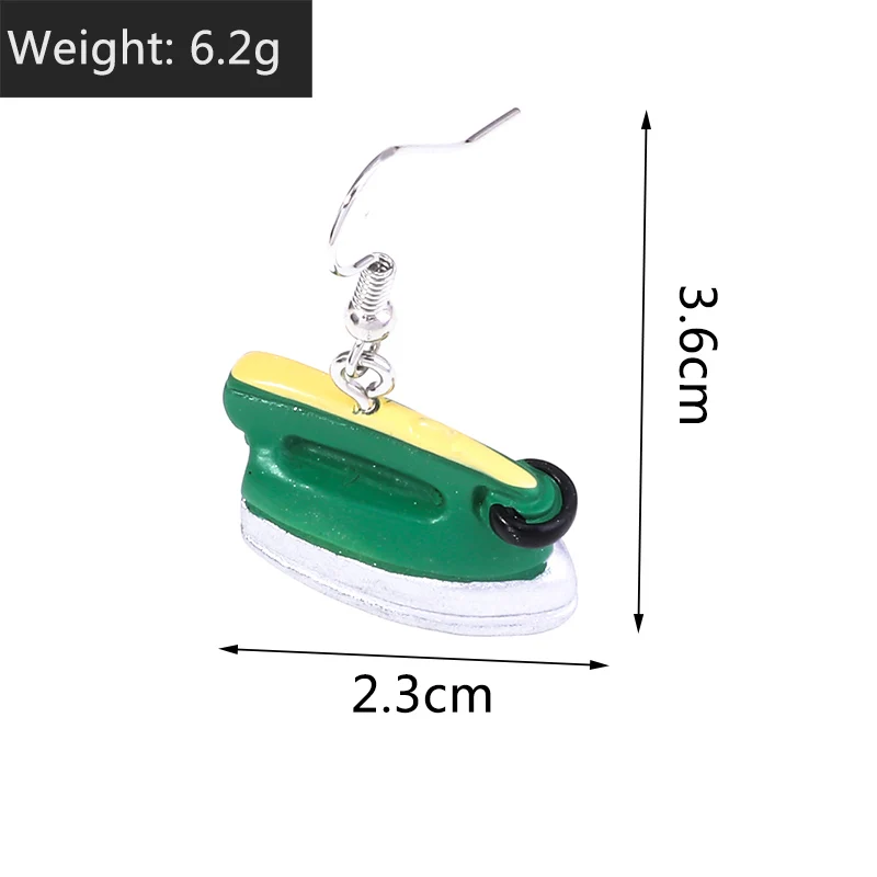 Aihua klassische Cartoon 3d Nähen Nähmaschine Ohrringe Vintage Schneider Flatiron Telefon Ohrringe für Frauen Oma Geschenke – Detail 15