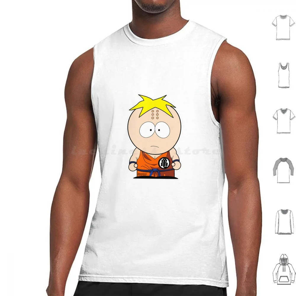 Krilin Stotch Tank Tops Print Cotton Funny Cartman Kenny Eric Cartman Park Kyle South Cartoon Stan Stan Marsh