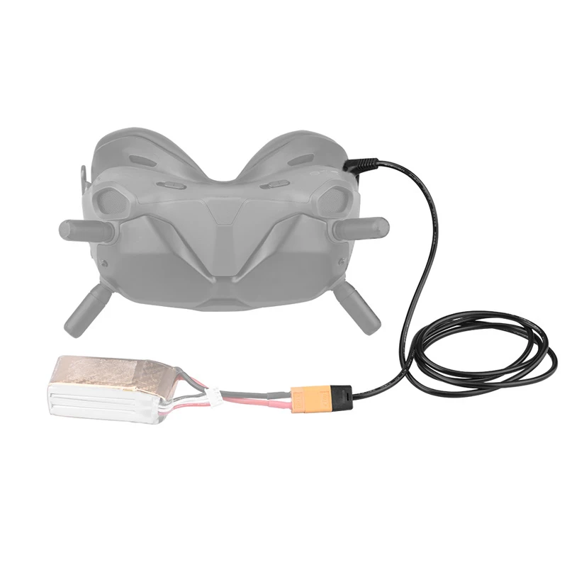 FPV V2 Glasses Cable XT60 Port Line 11.1-25.2V 3S 4S Battery Output Power for DJI V2 Goggles FPV / DJI AVATA Drone  Accessories