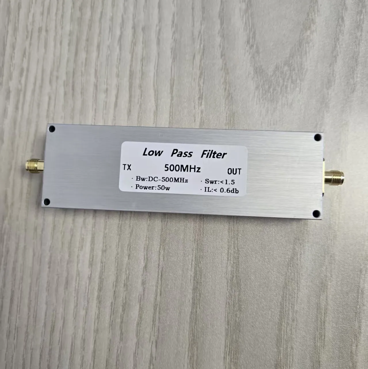 

LPF-500M-50WSMA Фильтр нижних частот Материнское сиденье SMA 50 Вт 500 МГц