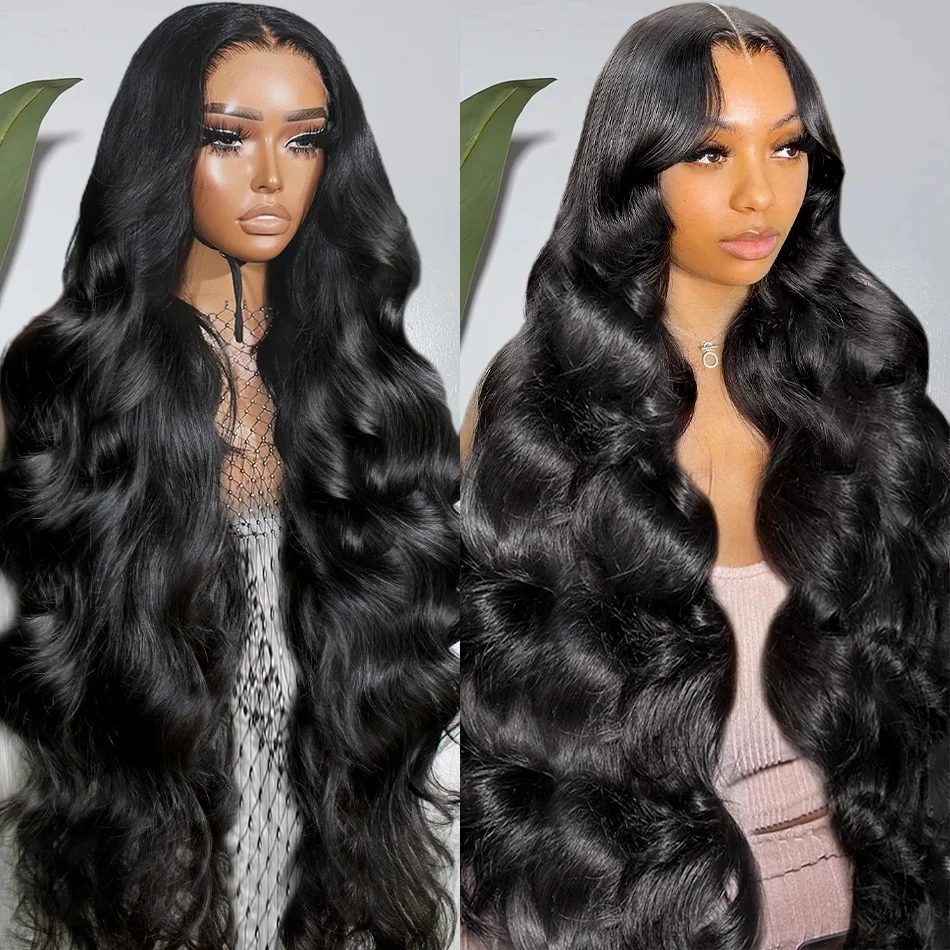 Luvin 30 40 Inch 13x6 HD Transparent Lace Frontal Wig Body Wave 13x4 Lace Front 250% Human Hair Wigs For Women