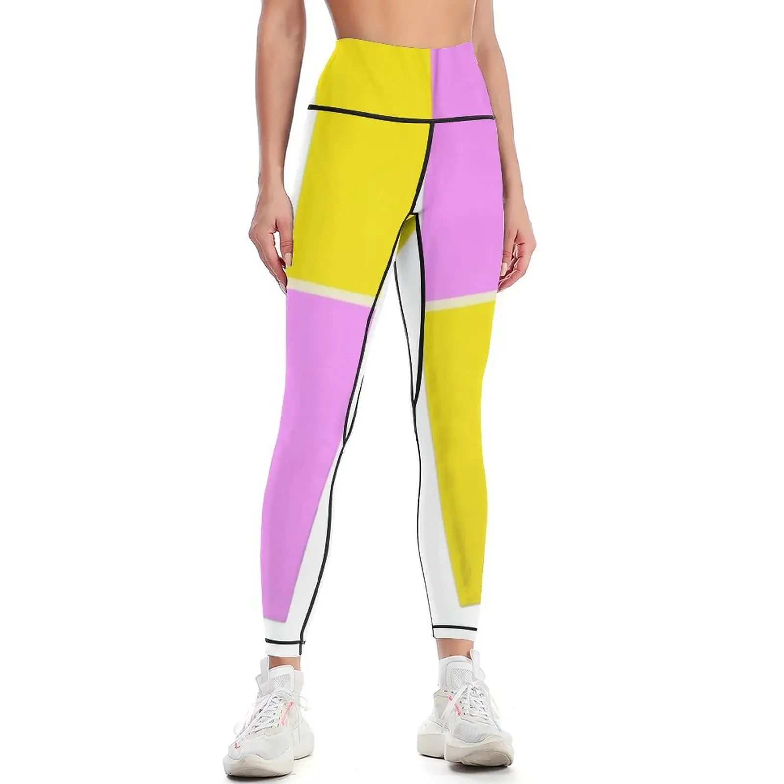 Battenberg Cake - my favourite chequered design Leggings sports woman gym gym pants flared sports shirts gym Womens Leggings