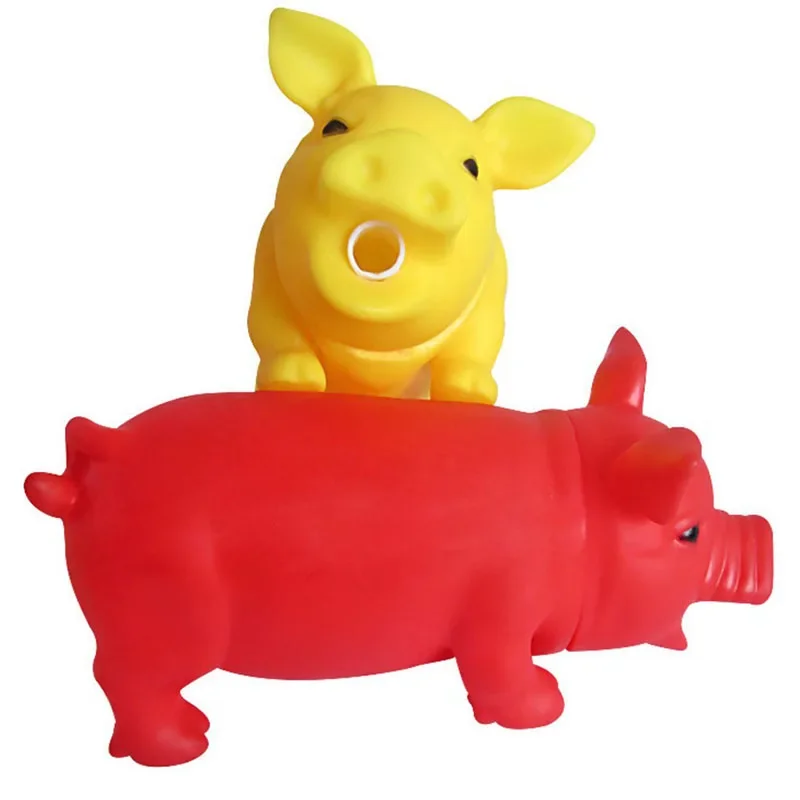 Pig Grunt Squeak Dog Toys Cat Chewing Toy Cute Rubber Pet Dog Puppy Playing Pig Toy Squeaker Squeaky With Sound Large Size