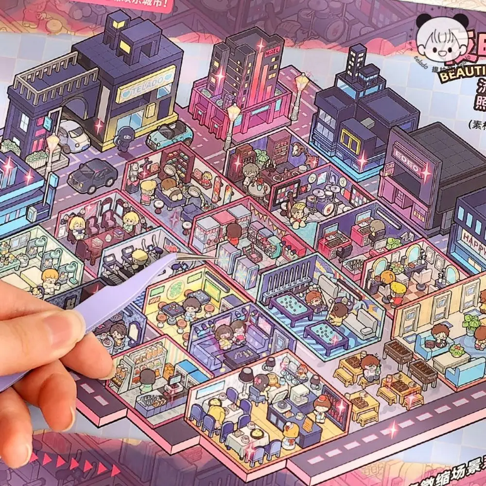 

Plus Size 3D Landscaping Stickers Paper Forest Party Multi-functional DIY Landscape Sticker Rabbit Reading Room Waterproof