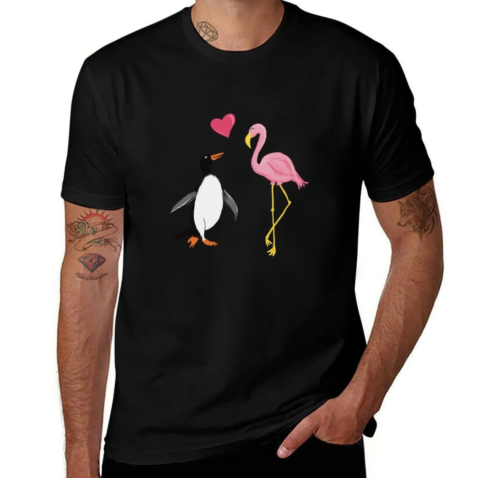 

Paul Penguin & Frieda Flamingo T-Shirt cotton man t-shirts luxury designer summer 2025 Men's cotton t-shirt