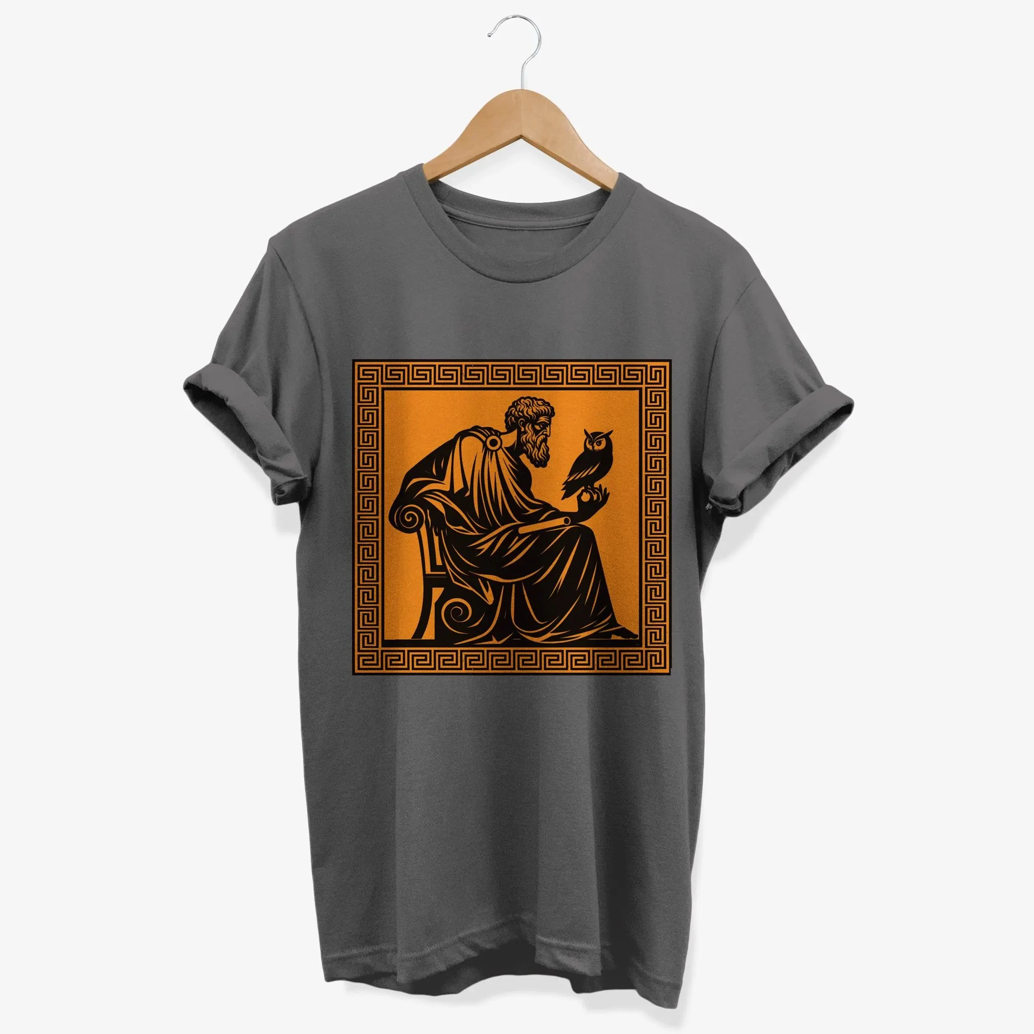 Socrates Greek Philosopher T-Shirt  Ancient Greece Art Graphic Tee Philosophy Gift for Teachers Comfortable and Breathable Tee