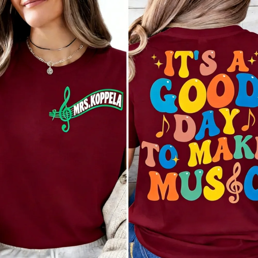 It's A Good Day To Make Shirt Music Class Unisex T-Shirt  Lover Teacher Appreciation printed T-shirt tops Regular short sleeve