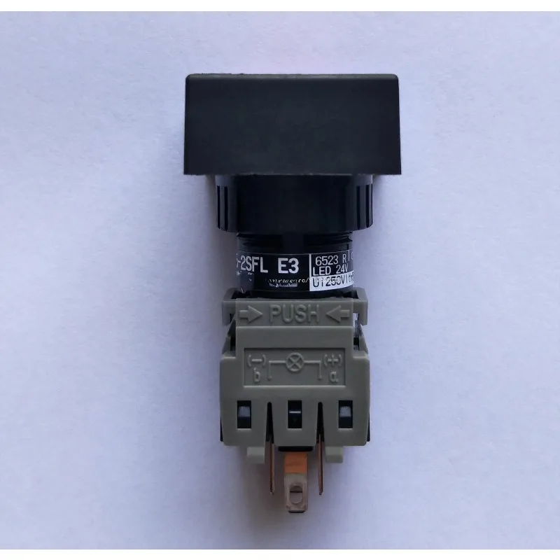 Original AH165-2SFL E3 24V LED color white green red button indicator 16mm switch