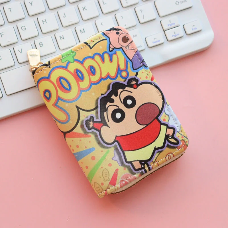 2025 Neue Crayon Shin-chan Niedliche kompakte Geldbörse mit Cartoon-Anime-Motiv, kurze Geldbörse mit Reißverschluss für Jungen und Mädchen – Detail 10