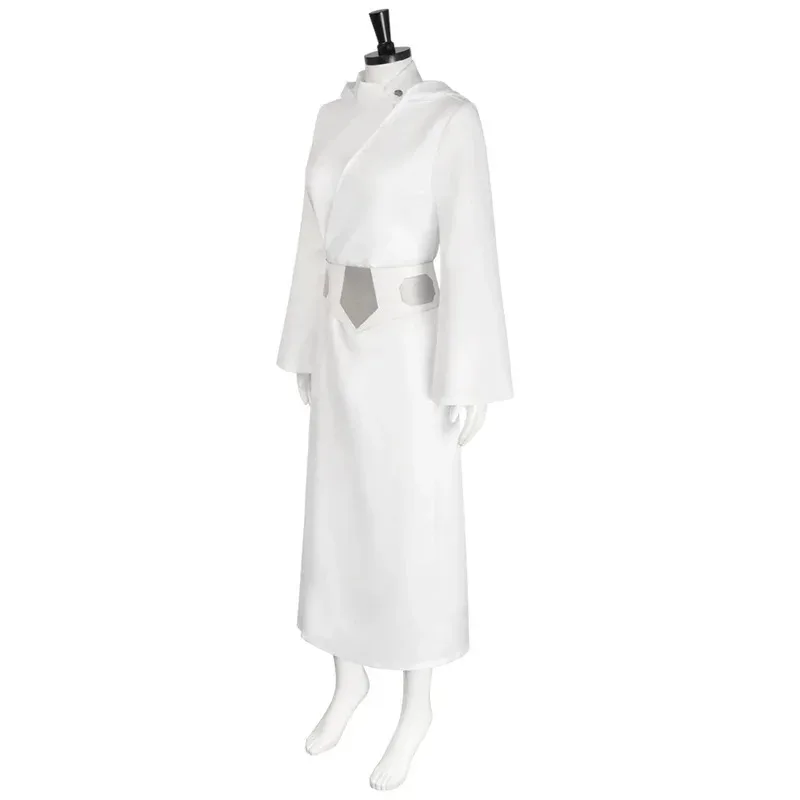 

COSda@Leia Organa Solo White Long Sleeve Dress Cosplay Costume Halloween Masquerade Carnival Dress Up Party Outfits for WomenCOS
