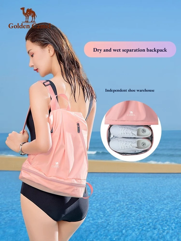 Golden Camel Swimming Bags Dry Wet Separation Waterproof Gym Fitness Storage Bag for Women Sports Yoga Backpack Camping Summer