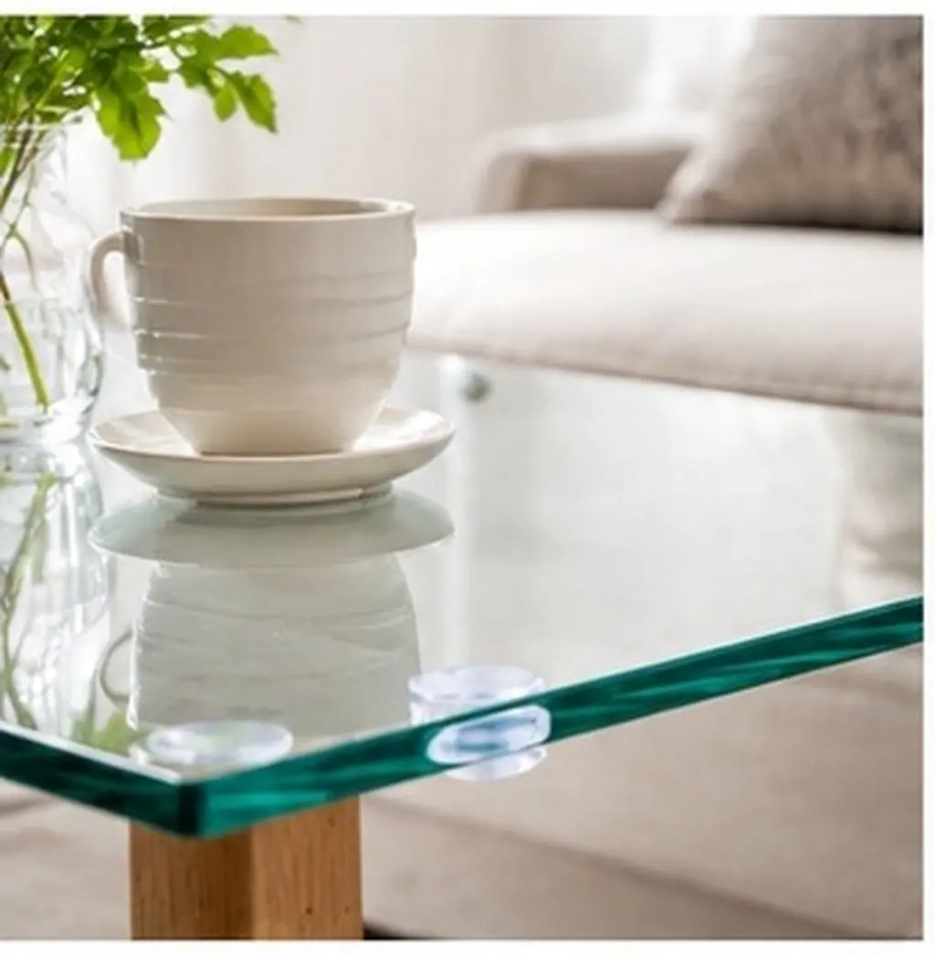 48Pcs Clear Glass Table Top Suction Pads Tea Table Anti-Slip Spacer Pads Furniture Protectors Furniture Spacers
