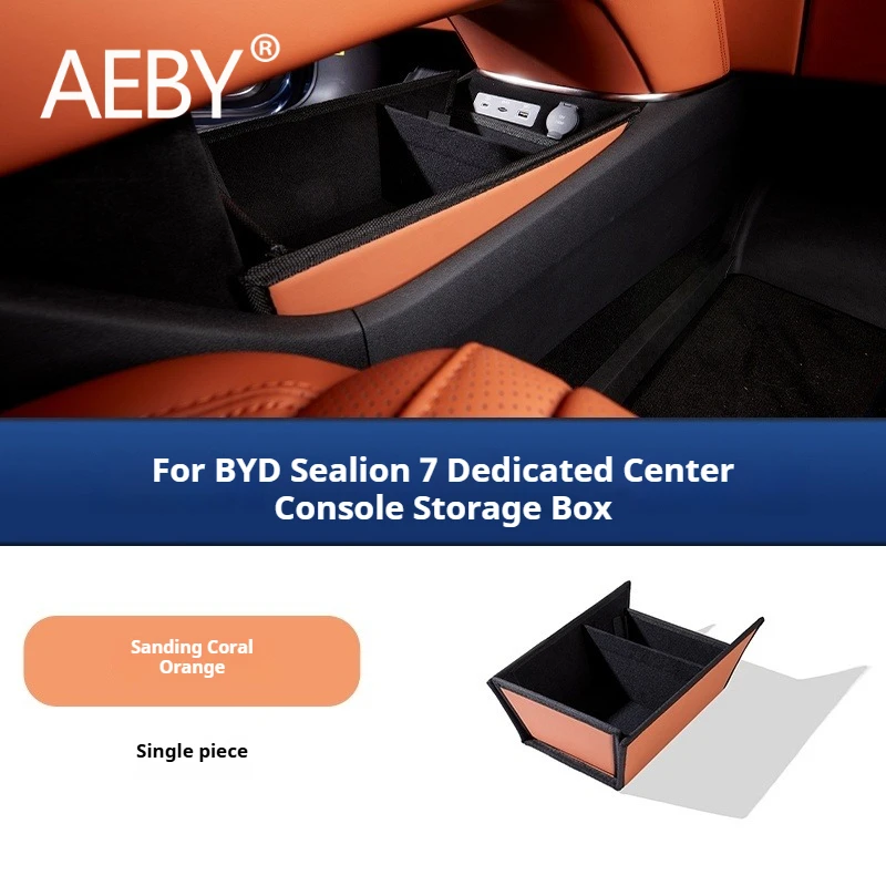 ถาดเก็บของคอนโซลกลาง AEBY สำหรับรถยนต์ BYD Sealion 7 ปี 2024 กันน้ำ กันลื่น ชั้นเก็บของชั้นล่าง อุปกรณ์ตกแต่งภายใน