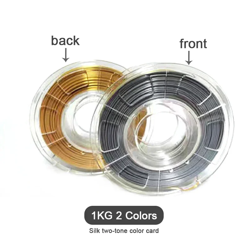 Fil plastique PLA nickel é arc-en-ciel, filament d'impression 3D, miroir, changement d'angle chromé, 1111mm, 1kg, 1.75