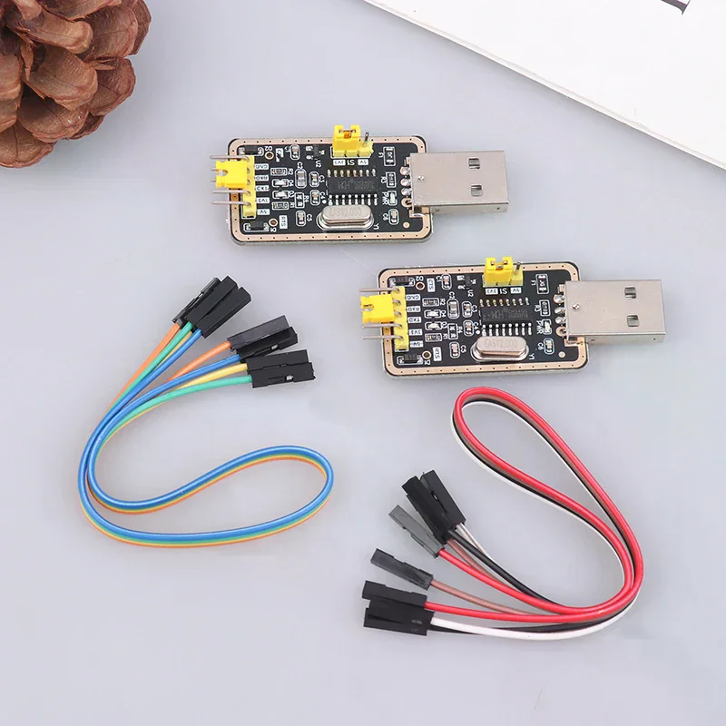 Modul Port Serial CH340G Konverter USB Ke TTL Modul UART CH340 3.3V 5V Sembilan Brush Plate Untuk Kit DIY Arduino