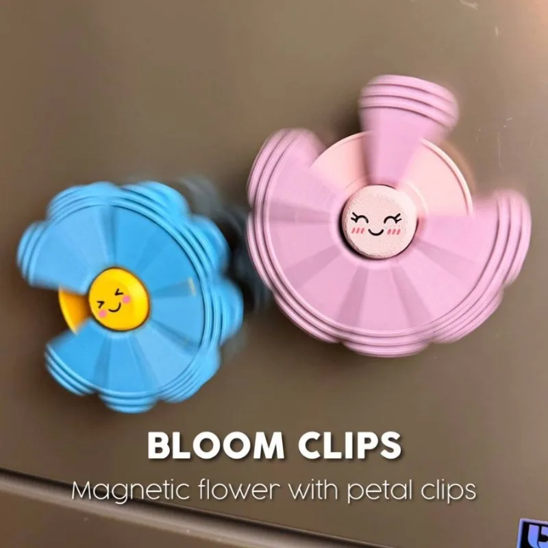Magnetic Refrigerator Clip with A Petal Clip, Featuring A Portable, Convenient, and Minimalist Design.